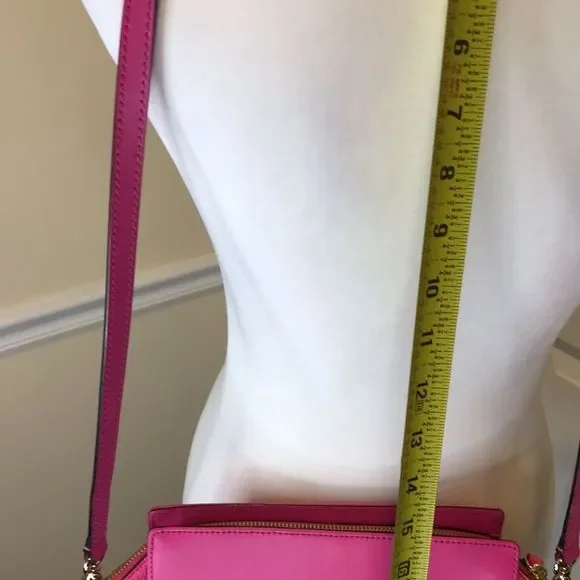 KATE SPADE Hot Pink and Orange Top Zipper Closure Crossbody Bag or Clutch - Picture 5 of 15